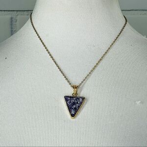 10/$25🦋 T&J Designs Purple Triangle Druzy Necklace